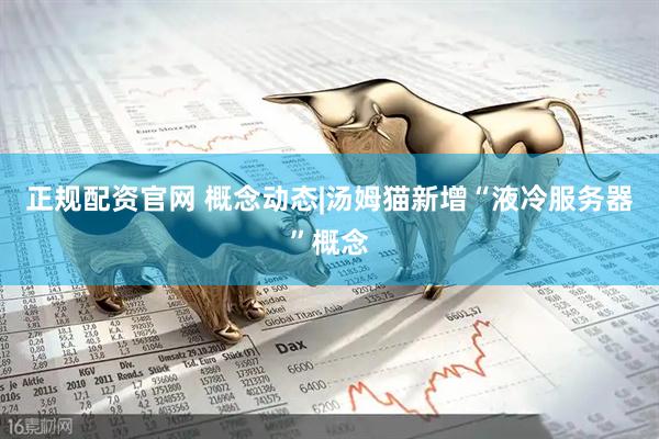 正规配资官网 概念动态|汤姆猫新增“液冷服务器”概念
